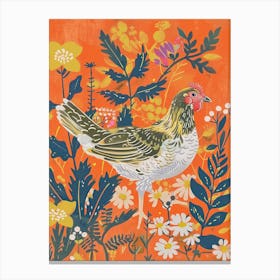 Spring Birds Chicken 2 Canvas Print