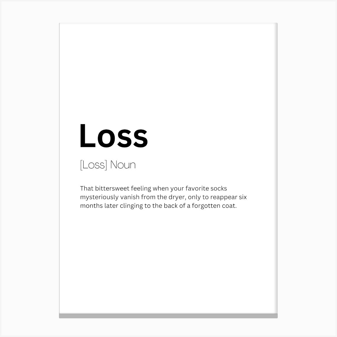 Loss Definition Meaning Canvas Print by Kaigozen