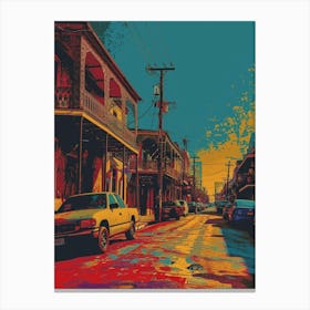 Frenchmen Street Retro Pop Art 3 Canvas Print