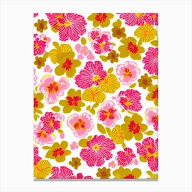 Orchid Floral Print Retro Pattern 1 Flower Stampe su tela