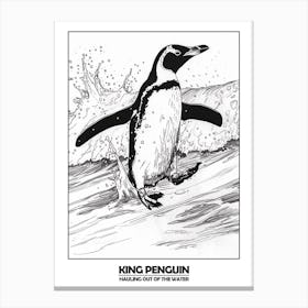 Penguin Hauling Out Of The Water Poster 7 Canvas Print