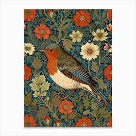 William Morris Robin Canvas Print