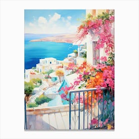 Coastal Comfort: Terrace View Art Print Canvas Print