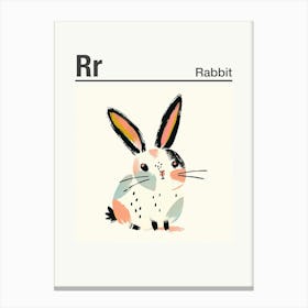 Animals Alphabet Rabbit 1 Canvas Print