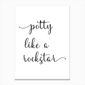 Potty Like A Rockstar Funny Canvas Print