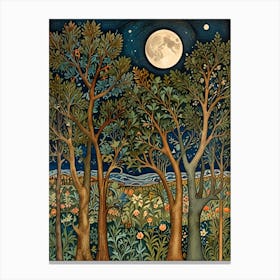 William Morris Moonlight In The Woods 35 Canvas Print