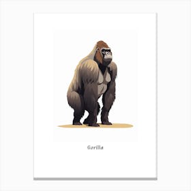 Gorilla Kids Animal Poster Canvas Print