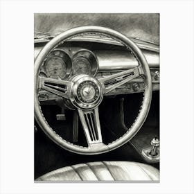 Chevrolet Corvette Steering Wheel 1 Canvas Print