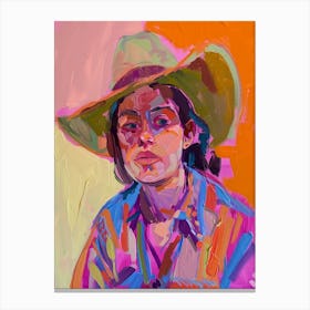 Cowgirl Painting 2 Canvas Print