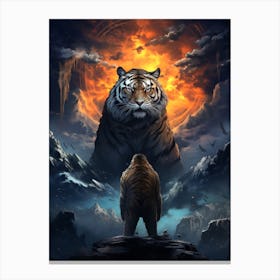 Tiger In The Sky Canvas Print