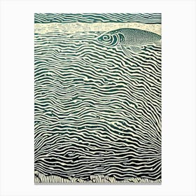 Sea Lice Linocut Canvas Print