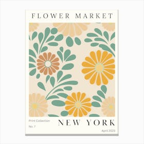 Flower Market New York Canvas Print