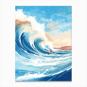 Surfing In A Wave On Navagio Beach Shipwreck Beach 1 Canvas Print