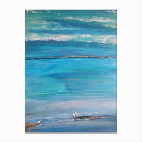 Seagulls On The Beach Canvas Print