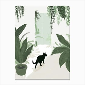 Cat In The Garden 22 Canvas Print