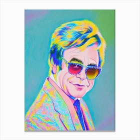 Elton John Colourful Illustration Canvas Print