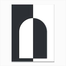 Black And White Image Of An Arch Canvas Print