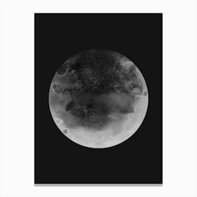 Moon Charcoal Canvas Print