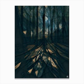 Shadow in Forest Canvas Print