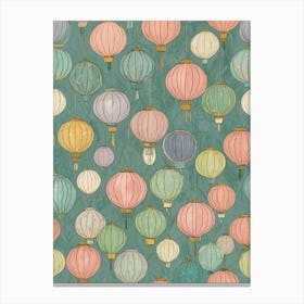 Chinese Lanterns in the Sky Canvas Print