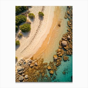 Aerial View Of A Beach 4 Canvas Print