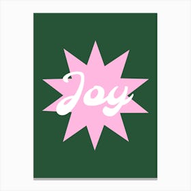 Joy Christmas Star Canvas Print