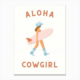 Aloha Cowgirl Canvas Print