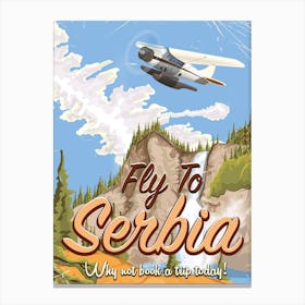 Fly To Serbia Canvas Print