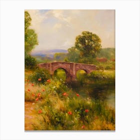 Bridge Over A Stream Canvas Print