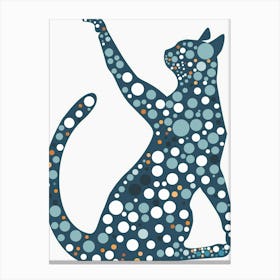 Cat With Dots Canvas Print