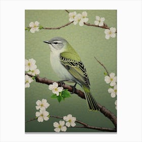Ohara Koson Inspired Bird Painting Mockingbird 2 Canvas Print
