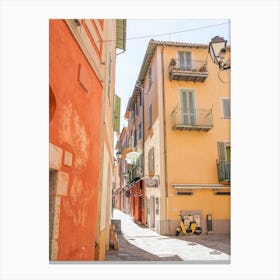 The Streets Of Menton Canvas Print