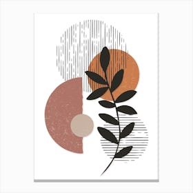 Minimal Geo Botanical Scandinavian Canvas Print