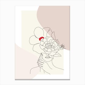 Flower In The Head Canvas Print