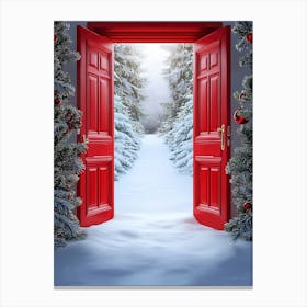 Christmas Door Canvas Print