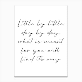 Little By Little Canvas Print