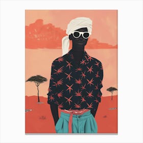 African Man In Sunglasses Canvas Print