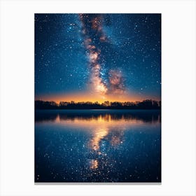 Night Sky With Milky Canvas Print