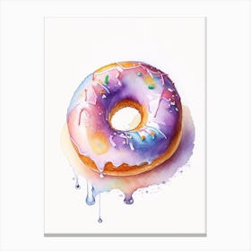 Jelly Filled Donut Cute Neon 1 Canvas Print