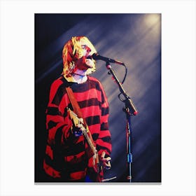 Superstars Kurt Cobain Red Jacket Canvas Print