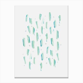 Abstract Mint Lines Canvas Print