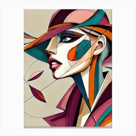 Abstract Portrait Of A Woman 3 Canvas Print