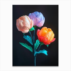 Bright Inflatable Flowers Peony 3 Canvas Print