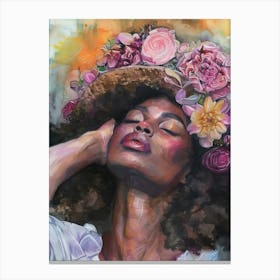 Afro Hat Canvas Print