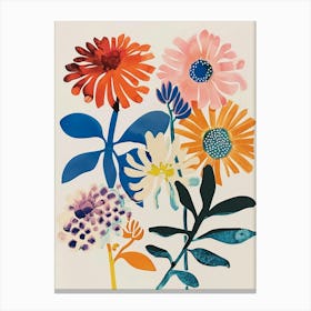 Painted Florals Chrysanthemum 4 Canvas Print