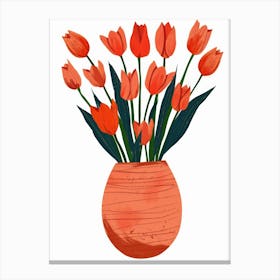 Tulips In A Vase 23 Canvas Print