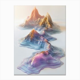 Abstract Mountain Landscape Canvas Print