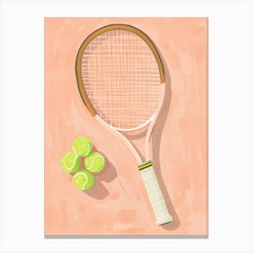 Tennis Vintage Racket Canvas Print