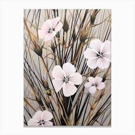 Flower Illustration Flax Flower Flower 2 Canvas Print