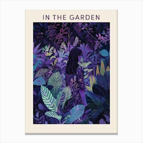 In The Garden Poster Purple 2 Canvas Print
